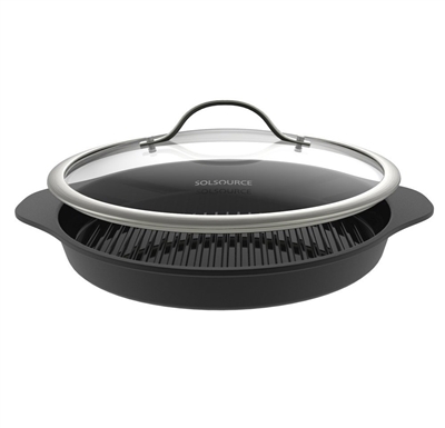 Solsource Grill Pan with Lid for Parabolic Solar Cooker