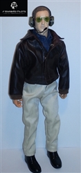 1/5 - 1/6 Civilian RC Pilot Figure Blue Shirt