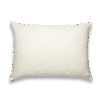 Elitis Veda  CO 120 02 02 linen solid color cream throw pillow.  Click for details and checkout >>