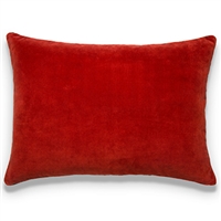 Elitis Eurydice CO 122 37 03 velvet solid color blood red throw pillow.  Click for details and checkout >>