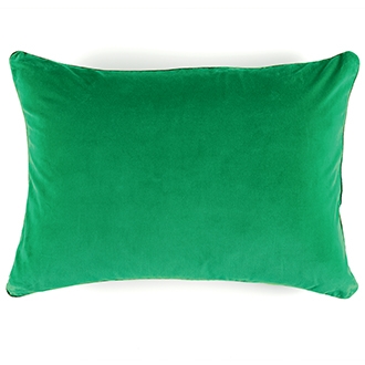 Elitis Eurydice CO 122 69 03 velvet solid color shamrock green throw pillow.  Click for details and checkout >>