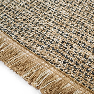 Elitis Havana Marine.  Dusted gray jute and chenille luxurious area rug.  Click for details and checkout >>
