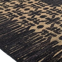 Elitis Harper Natural area rug.   Black and tan ethnic weave handmade jute area rug.  Click for details and checkout >>