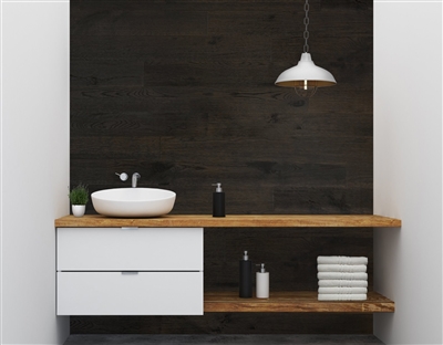 Charcoal Real Wood Peel and Stick Wall Planks.  Click for details and checkout >>