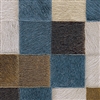 Elitis Indomptee VP 619 05.  Blue multi color checker design faux fur embossed wallpaper.  Click for details and checkout >>