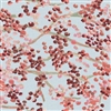 Elitis Lins Brodes VP 955 04.   Pink and baby blue cherry blossom embossed vinyl wallpaper with linen fabric aspect. Click for details and checkout >>