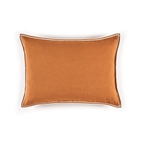 Elitis Philia CO 189 38 02  Ecureuil orange viscose linen sold color mid size accent pillow.  Click for details and checkout >>