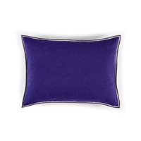 Elitis Philia CO 189 47 02  Navy blue viscose linen sold color mid size accent pillow.  Click for details and checkout >>