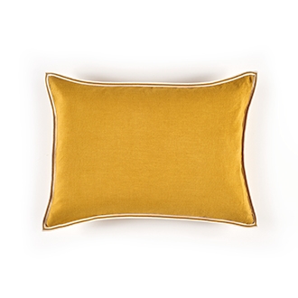 Elitis Philia CO 189 27 02 Sunny yellow viscose linen sold color mid size accent pillow.  Click for details and checkout >>