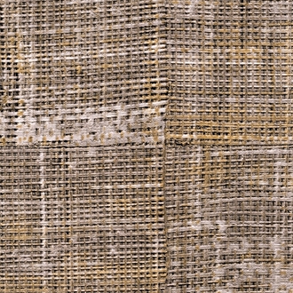 Elitis Rafia VP 601 78.  Whitewashed brown patchwork hand woven texture vinyl wallpaper.  Click for details and checkout >>