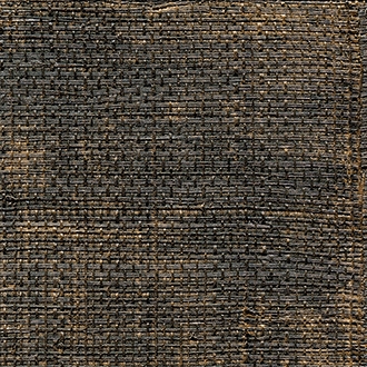 Elitis Rafia VP 601 80.  Oil rubbed brown patchwork hand woven texture vinyl wallpaper.  Click for details and checkout >>