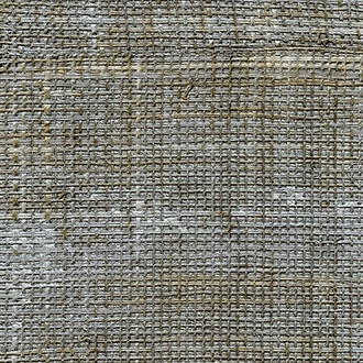 Elitis Rafia VP 601 92.  Steel gray patchwork hand woven texture vinyl wallpaper.  Click for details and checkout >>