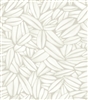 Elitis Flower Power TP 301 01.  Soft white oversized succulent plant wallpaper.  Click for details and checkout >>
