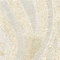 Elitis Perles VP 911 01.  Cream paisley embossed vinyl beaded wallpaper. Click for details and checkout >>