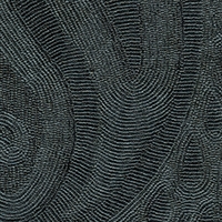 Elitis Perles VP 911 12.  Black paisley embossed vinyl beaded wallpaper. Click for details and checkout >>