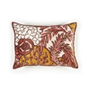 Elitis Vence CO 190 55 02 printed velvet orange multi color with black piping throw pillow.  Click for details and checkout >>