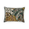 Elitis Vence CO 190 68 02 printed velvet forest green multi color with black piping throw pillow.  Click for details and checkout >>