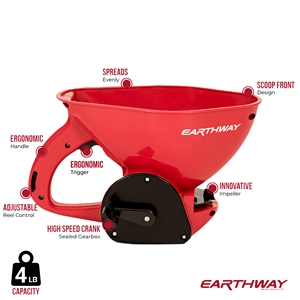 EarthWay Hand Held Plastic Scoop Spreader - 4 lb. Capacity