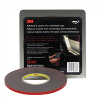 3Mâ„¢ Automotive Acrylic Plus Attachment Tape, Black, 1/4" x 20 yds.