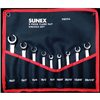 Sunex 9809A 9 Piece Fractional SAE & Metric Flare Nut Wrench Set