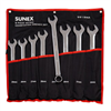 Sunex 9919Ma</Br>8-Pc Metric Full Pol V-Groove Comb Wrench Set