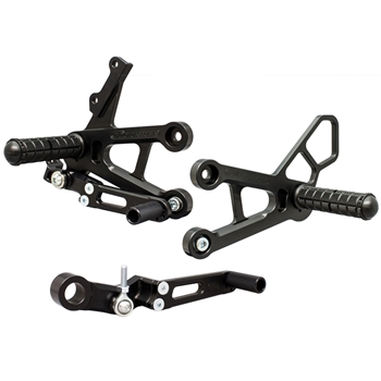 05-0252B - Suzuki GSXR1000 2017-18  Black -  Adjustable Rearset Kit