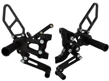 05-0647B - Ducati Panigale 899,1199,959,1299 Std Shift Adjustable Rear Set Kit, Black