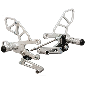 05-0741B - Aprilia RSV4, Tuono V4, '11-16 Full Rearsets, Clear Anodized - GP Shift