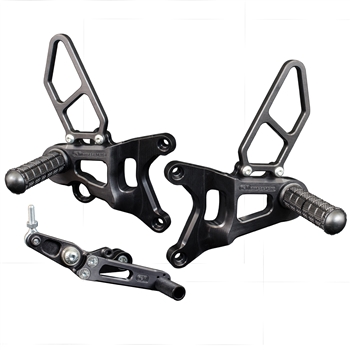 05-0780B - MV Agusta F3/Brutale 675/800 Adjustable, Std/GP Shift  RearSet Kit Black W/Shifter- All years