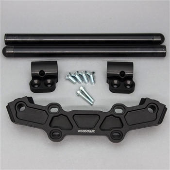 Yamaha FZ09 17 Clipon Riser Set 1" W/Adapter Plate, Bracket, W/Standard Black Bars - Woodcraft