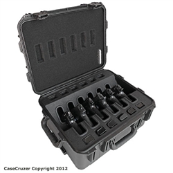 universal quick draw handgun case with Wheels - 6 pack