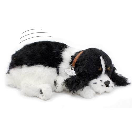 Perfect Petzzz therapy pets black white cocker spaniel puppy dog