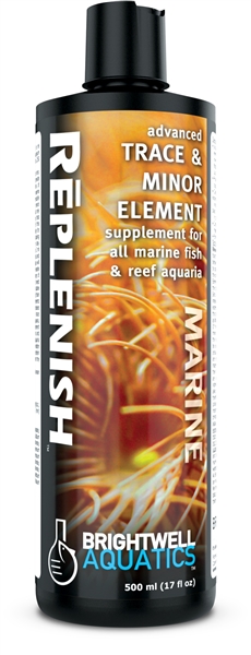 Brightwell Replenish - Liquid Trace & Minor Minerals for All Marine Aquaria 500mL