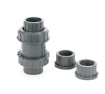 PVC Ball Check Valve Gray 1.5" SxS or TxT