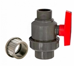 Single Union Ball Valve 3/4" - MPT x Socket/FPT, GRAY