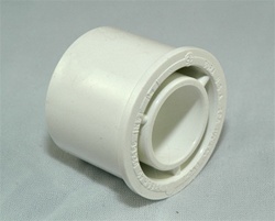 PVC Reducer Bushing 1.5" x 3/4" - SxS WHITE