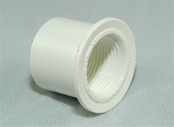 PVC Reducer Bushing 1" x 3/4" - SxT WHITE