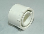 PVC Reducer Bushing 1.5" x 3/4" - SxT WHITE