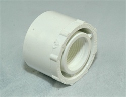 PVC Reducer Bushing 1.5" x 3/4" - SxT WHITE