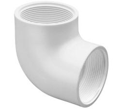 PVC Elbow 1" Thread x Thread White