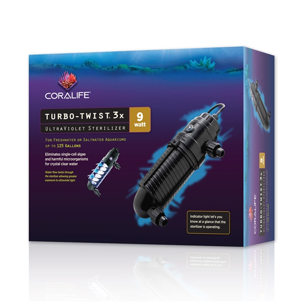 Coralife Turbo Twist UV Sterilizer 9 Watt