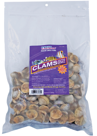 Ocean Nutrition FROZEN Clams on the Half Shell 32oz