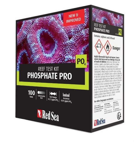 Red Sea Phosphate Pro (PO4) High  Definition comparator test kit (100 tests) - incl. professional colorimetric comparator