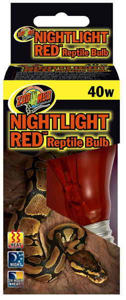 Zoo Med Nightlight Red Reptile Bulb 40W CSA Approved