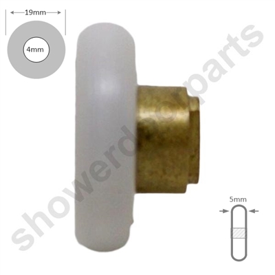 Two Replacement Shower Door Wheels -SDR-019-Hub