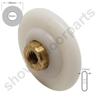 Two Replacement Shower Door Wheels -SDR-28mm-M5T
