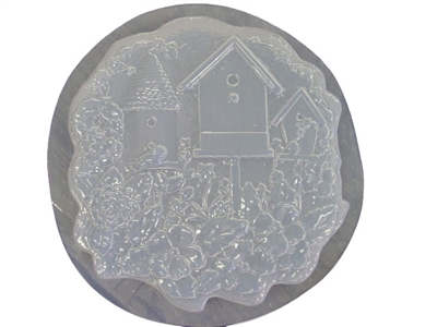 Birdhouse concrete stepping stone mold 1118