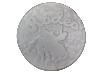 Rodeo cowboy horse concrete plaster mold 1129