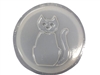 Round Cat Concrete Stepping Stone Mold 1192