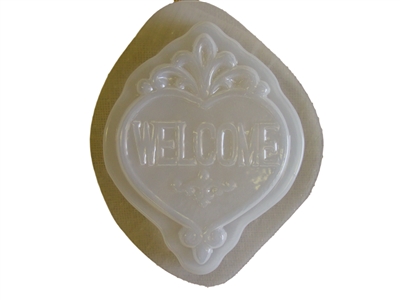 Heart welcome plaster or concrete mold 7209